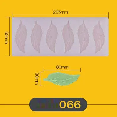 DIY 3D формы листьев силиконовые формы шоколада формы для выпечки на день рождения торт печенье украшения инструменты форма шоколада трафарет Маффин Пан - Цвет: 066
