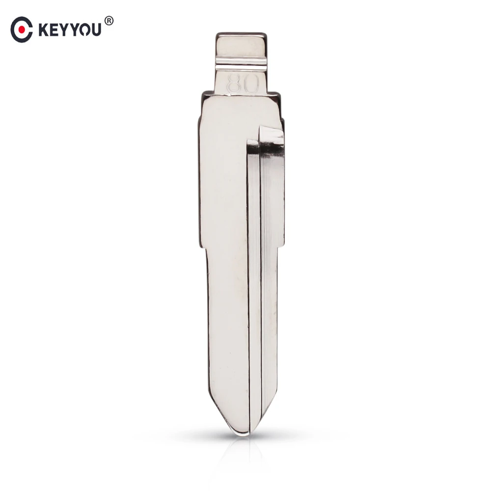 

KEYYOU Type 80# Metal Blank KD Remote Flip Folding Key Blade Universal For New WuLing Hongguang NO.80 Uncut Key Blade