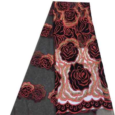 Французский кружевной ткани вышитые в нигерийском стиле шнуровка Ткань Высокое качество Африканский тюль кружевной ткани для Для женщин HX821-1 - Цвет: as picture