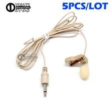 5Pcs Mini Wired Condenser Lavalier Clip Microphone 3.5mm Tie Lapel Mic For Computer PC Laptop Speech Teaching Meeting Lecturers