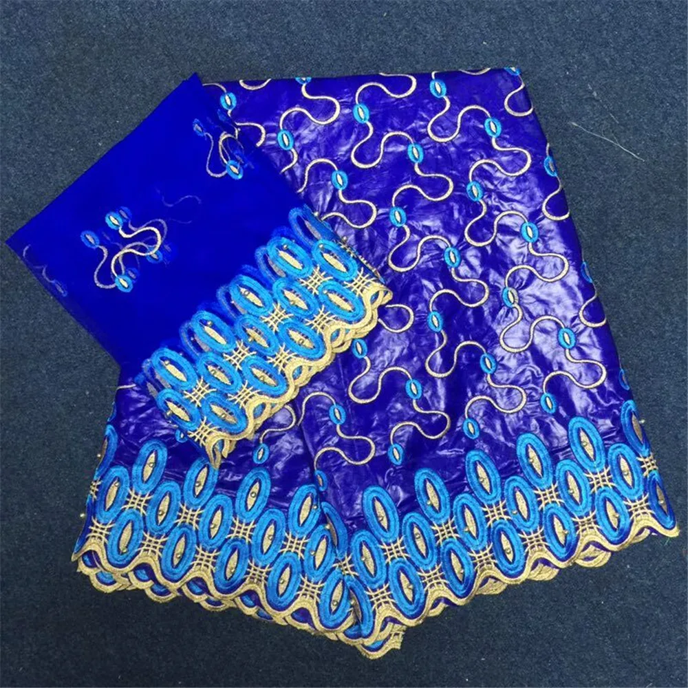 

African Lace Fabric 2018 High Quality New Bazin Riche Getzner Fabric Embroidery with French Tulle Net Lace Wedding