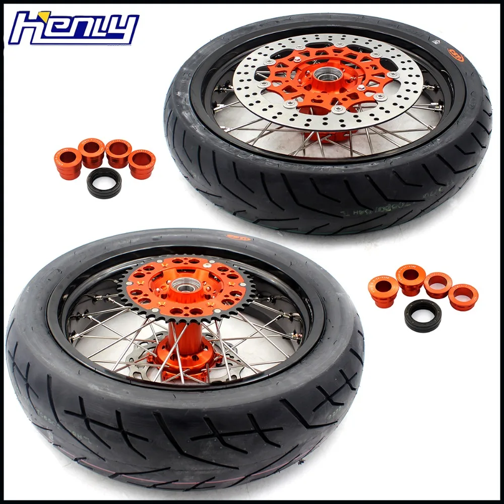 

3.5/5.0 Super motard Moto Wheels CST Tires Set For KTM SX SXF XC XC W XCF EXC EXCF 125 150 200 250 300 350 450 500 505 2003-19