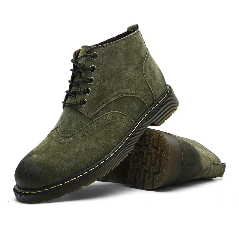 Madeira Couro verde adding D' Sapatos Black Pele Vaca Bota Vintage De Botas Do 2018 Dr cinza Dos À marrom Homens Cotton Rachado Fivela Inverno Combate Água Da Martins Prova Cotton adding Militares Novo f5CCw7q