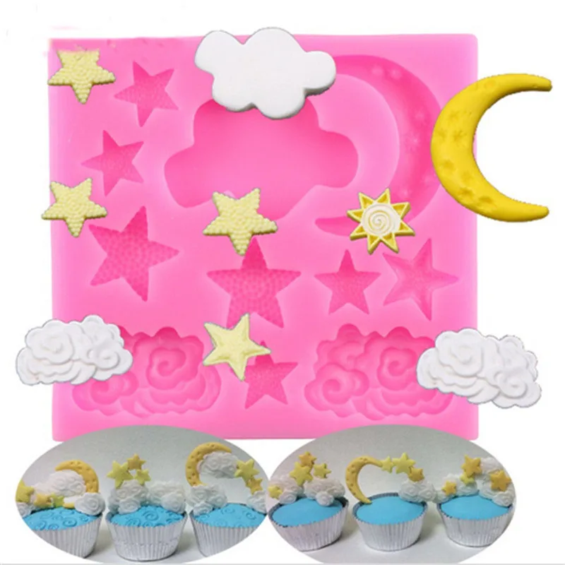 Cloud Star Moon Silicone Mold Fondant Mold Cake Decorating Tools