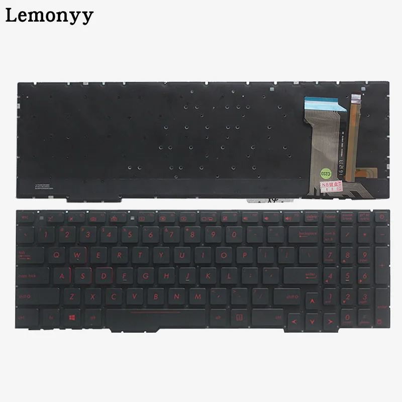 US клавиатура для ноутбука ASUS GL553 GL553V GL553VW ZX553VD ZX53V ZX73 FX553VD FX53VD FX753VD FZ53V клавиатура с красной подсветкой