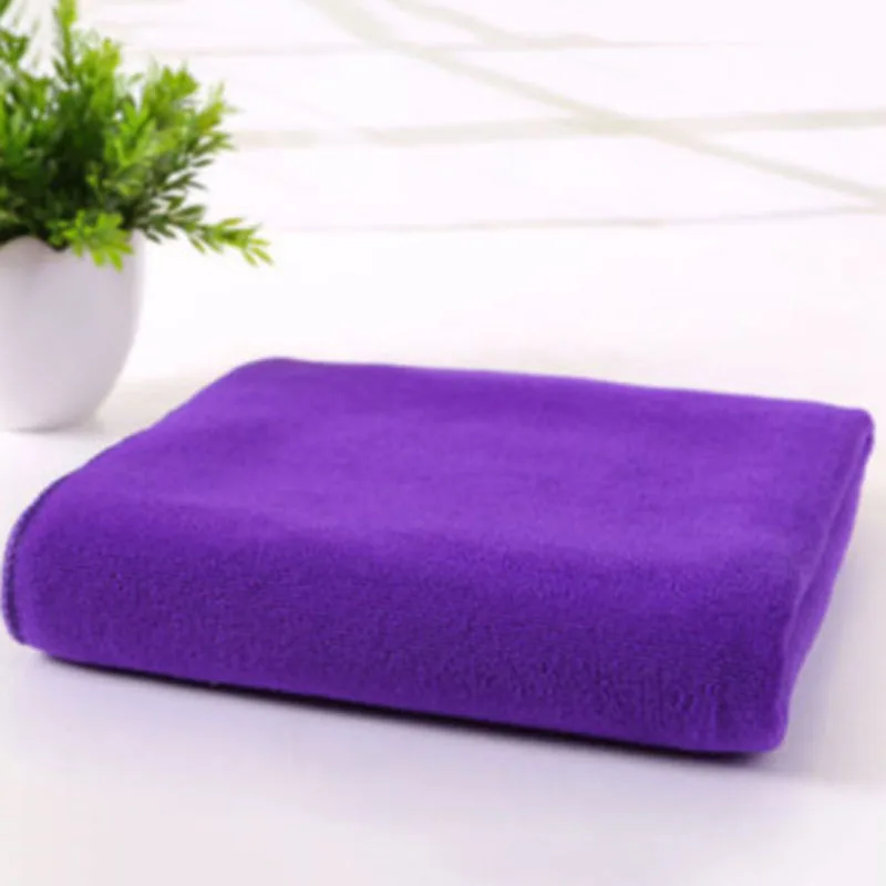 70x140cm Microfiber Travel Bath Towel Absorbent Fiber Beach Towel Drying Washcloth Shower Towel - Цвет: Фиолетовый