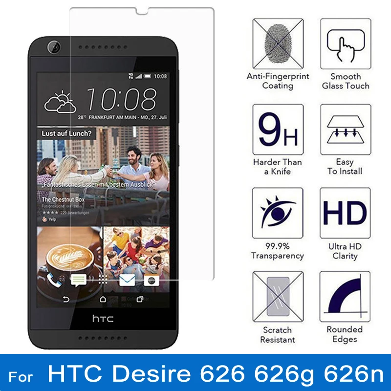 Для HTC Desire 626g/626/626n двойная Sim защита экрана HD закаленное покрытие для телефона HTC626