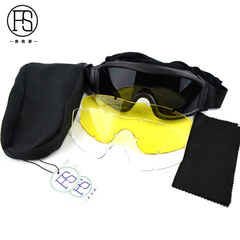 Good Quality Army Goggles Military Tactical Goggles Airsoft Eyewear Hunting Safety Glasses UV400