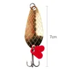 1PCS Metal Jigging Spinner Spoon 9g 7cm Fishing Lure Hard Baits Sequins Noise Paillette Artificial Bait with Treble Hook ► Photo 2/5