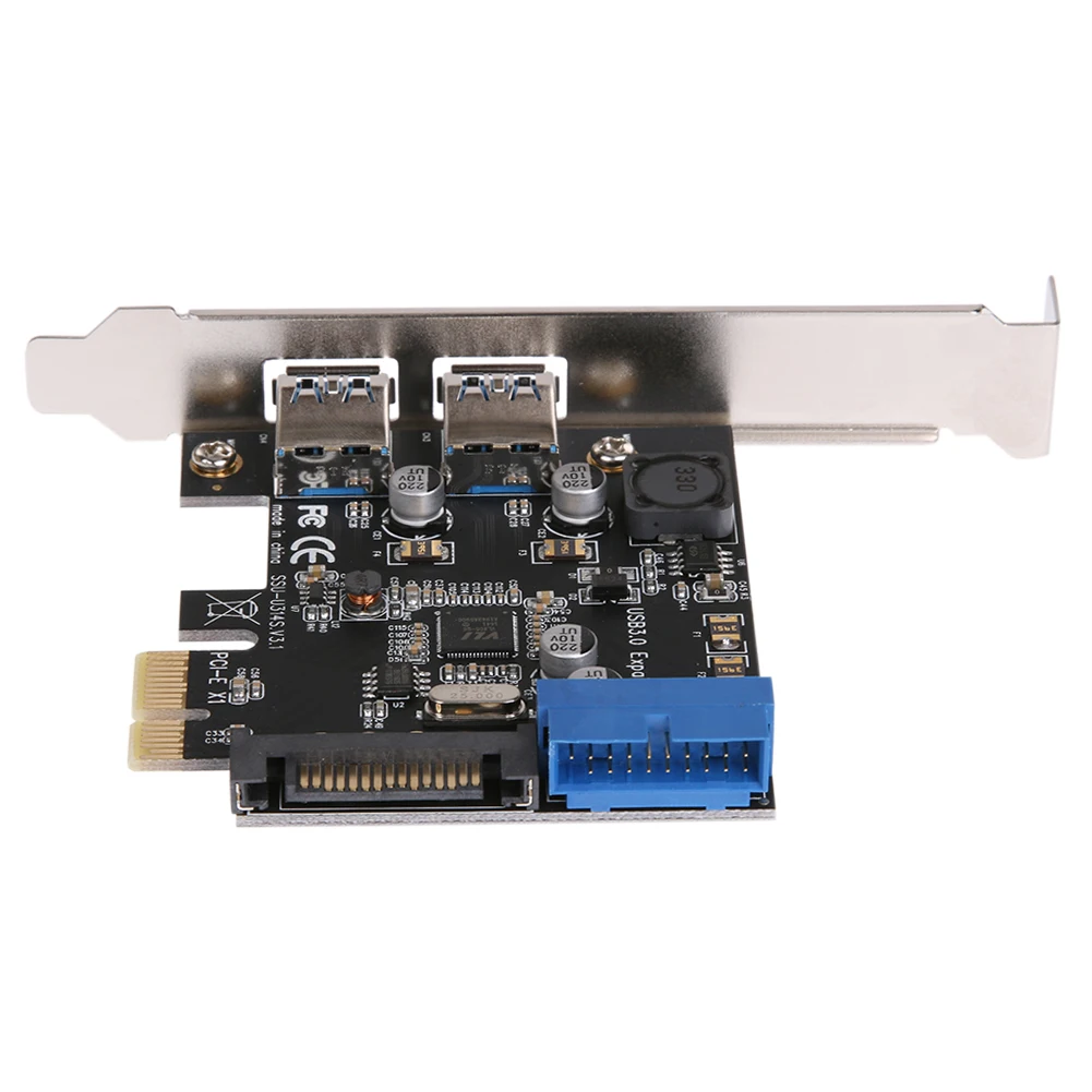 U3V14S 2 Порты и разъёмы 19Pin USB 3,0 карта PCI-e для внутреннего 20Pin Порты адаптер PCI Express 5,0 Гбит/с добавить на карту для портативных ПК