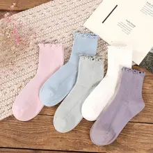 5 шт./лот, женские носки, высокое качество, хлопок, модные стильные носки, теплые носки, одноцветные для девушек