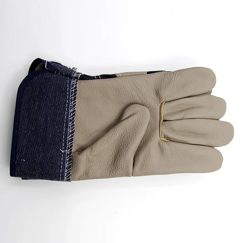 Новинка guantes trabajo Сращивание воловьей кожи 26 см сварочные перчатки узор утолщение механика перчатки 2 двойной/пакет