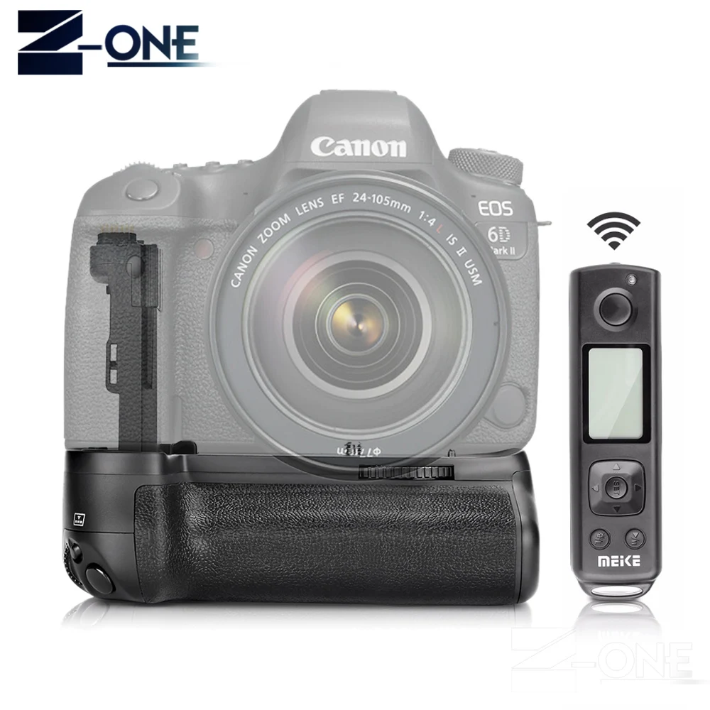 Meike MK-6D2 PRO Battery Grip 2.4GHz Remote Controller to Vertical-shooting Function for Canon EOS 6D Mark II 6D2 LP-E6 Camera Meike MK-6D2 PRO Battery Grip 2.4GHz Remote Controller to Vertical-shooting Function for Canon EOS 6D Mark II 6D2 LP-E6 Camera