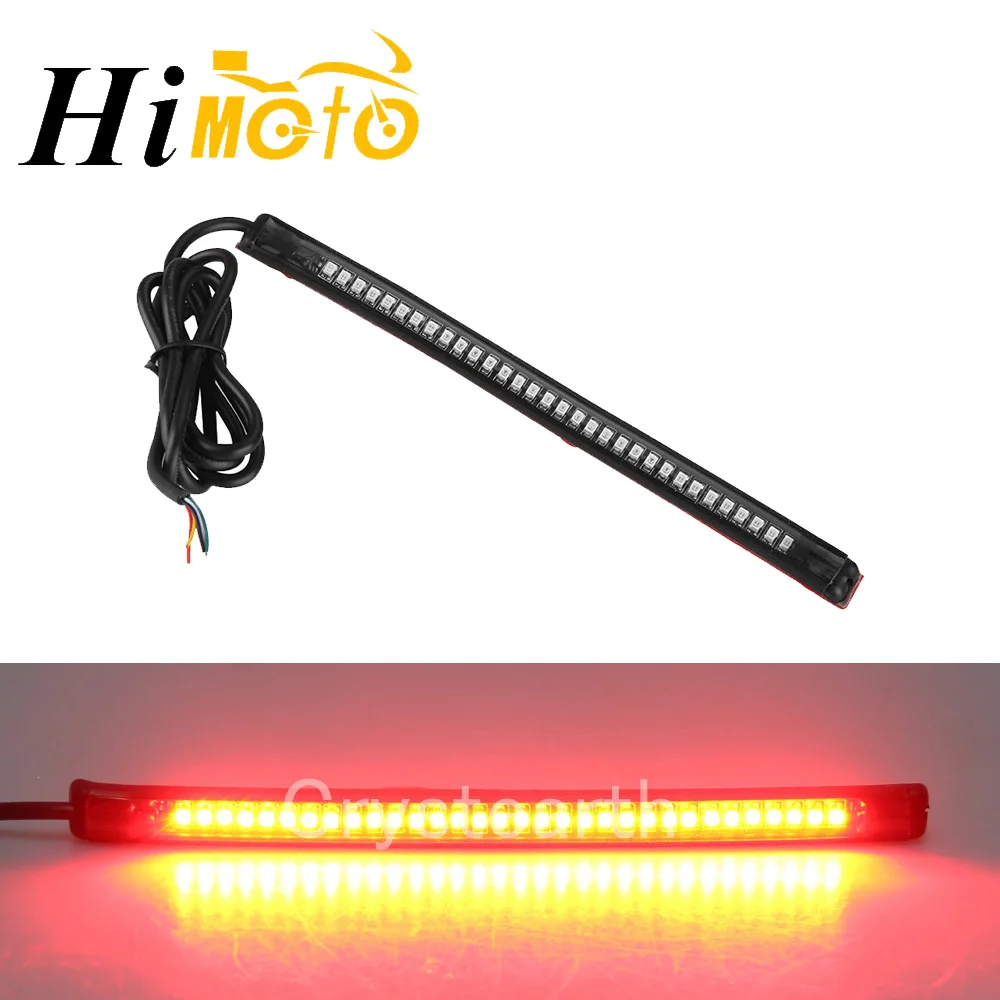 

2pcs Universal 32 LED Motorcycle Brake Tail Lamp Turn Signal Flexible Strip Light Super Bright For Honda Yamaha Suzuki Kawasaki