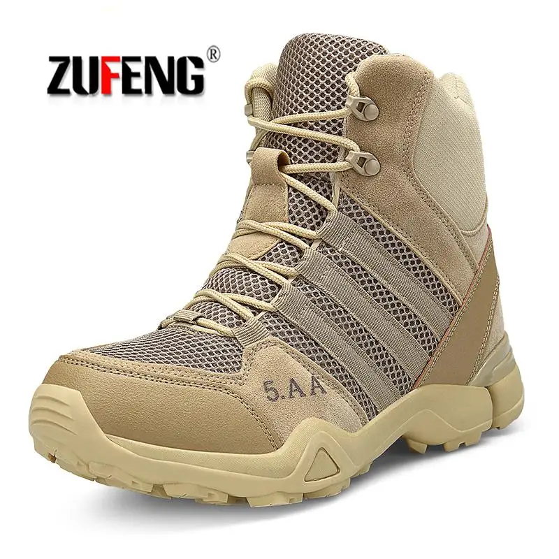 

High-quality Waterproof Hiking Shoes Men Special Forces Tactical Combat Army Boots Anti-Slip Sneakers Breathable Trekking Shoes