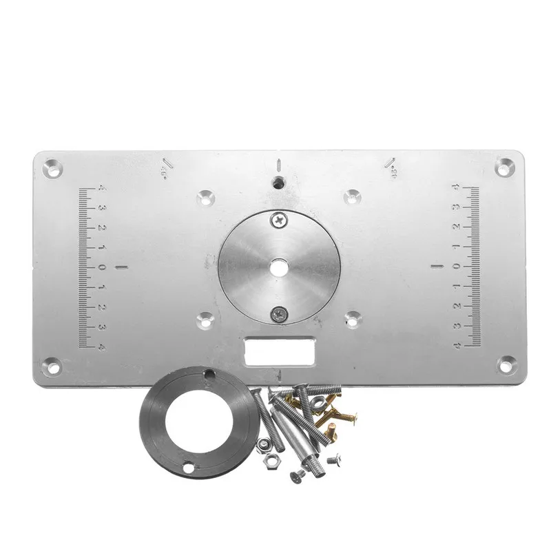 

New Arrival DIY Brand New Woodworking Aluminum Router Table Insert Plate For Popular Trimmers Routers Best Promotion
