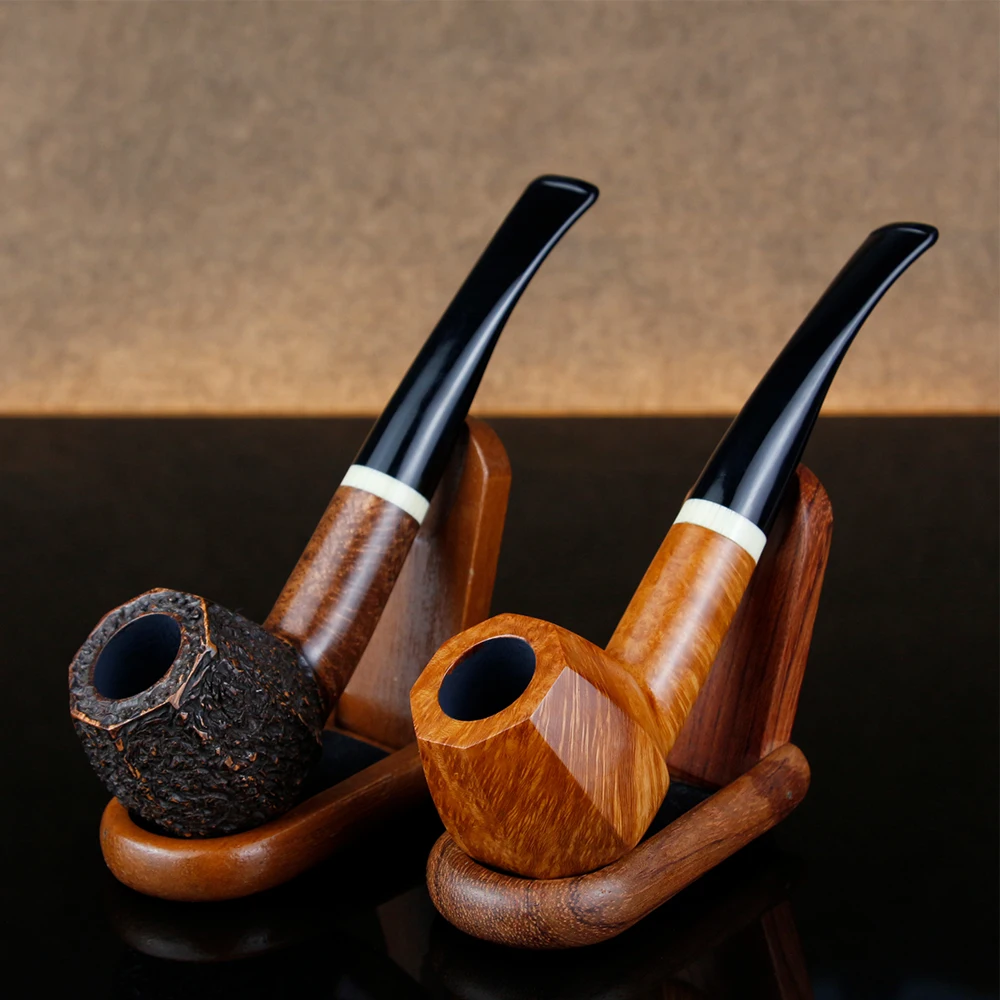 Gift Set Octagon Bowl Tobacco Pipe 9mm Filter Briar Wood Smoking Pipe