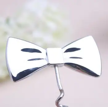

Hot Black Tie Design Red Wine Bottle Opener Bow Tie Corkscrew Groomsmen Wedding Gift Favors LX6778