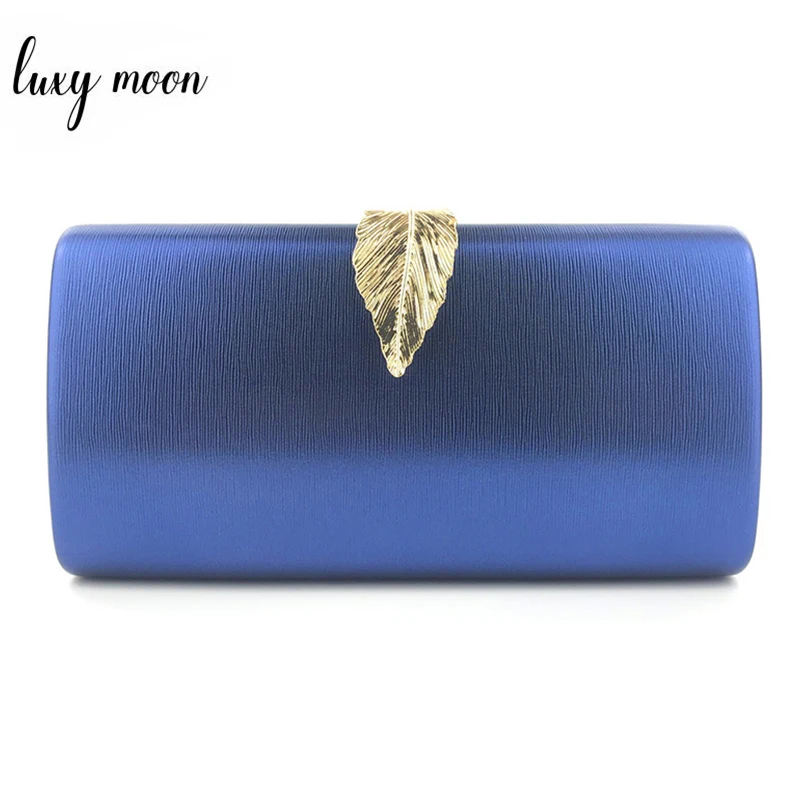 

Simple Design Solid Color Lady Clutch Evening Bags For Women Day Clutches Metal Leaf Lock Wedding Purse Female Chain Handbag