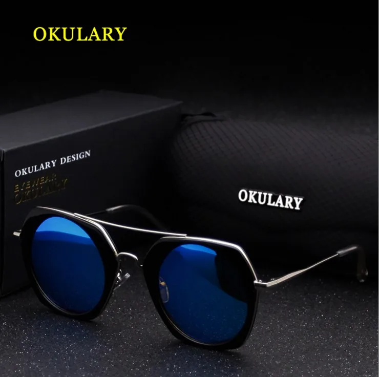 OKULARY высокое качество унисекс Ретро стиль круглые поляризованные солнцезащитные