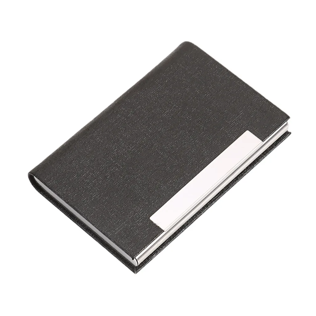 

Card Holder Wallet Metal Leather Box Cover Credit Business Multi Card Case Wallets High Quality Purse carteira