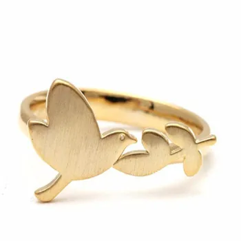 

2018 European and American personality peace dove olive leaf opening ring female adjustable ring female jewelry