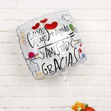 5 шт., 18 дюймов, шарики из гелиевой фольги в испанском стиле, квадратная форма, с буквенным принтом, для мамы, свадьбы, дня рождения, вечеринки, украшения, шары для мамы