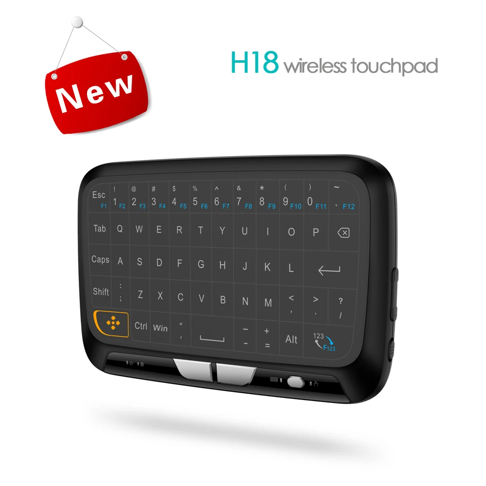 

H18 Mini USB 2.4Ghz Wireless Virtual Keyboard Touchpad Mice Air Mouse Rubber with lithium battery for PC Xbox 360 PS4 TV Box