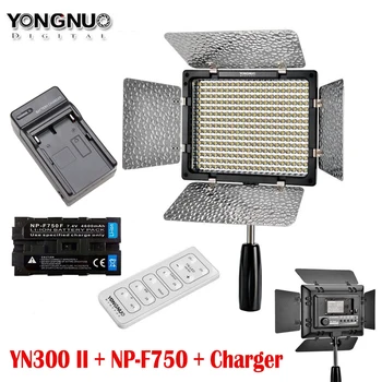 

Pro Yongnuo YN300 II YN300ll LED Video Light Lighting with NP-F750 and Charger for Canon Nikon Sony Camera Camcorder