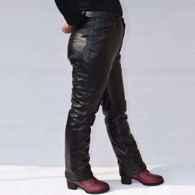 mother brown leather pants
