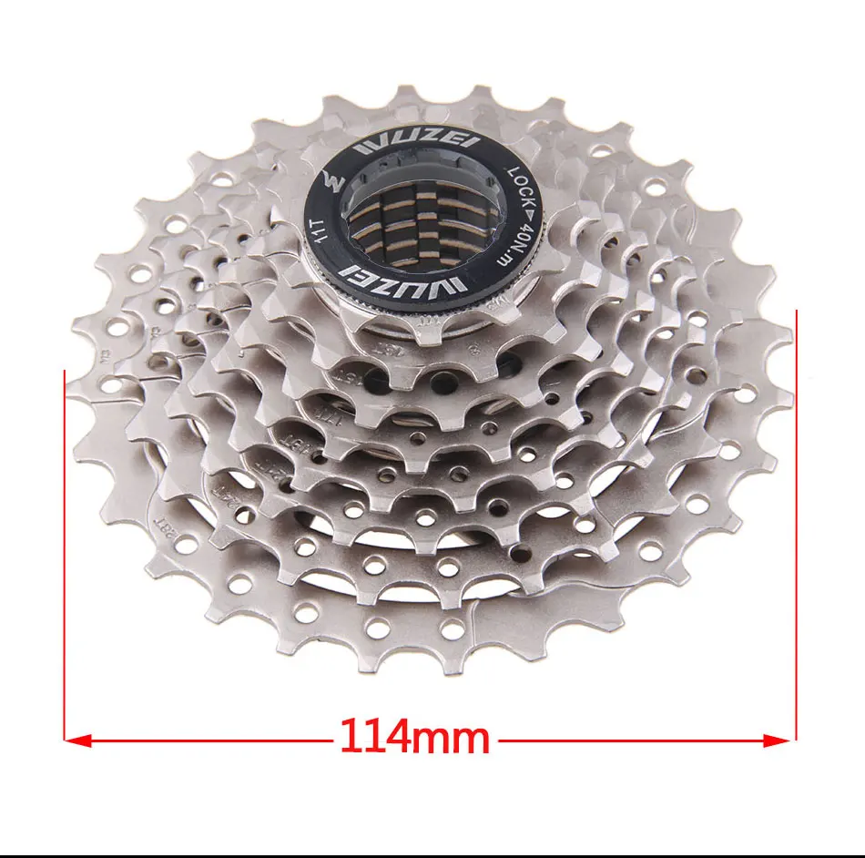 WUZEI 8S 16S 24S 11-28T Free Wheels Road Bicycle Flywheel Steel 8 Speed Cassette Sprocket 11-28T Compatible for Parts 2400 2300