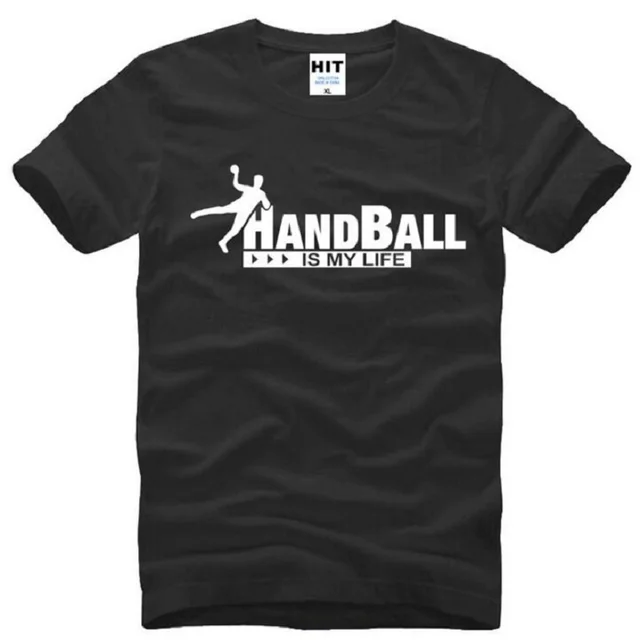 Handball Printed T Shirts Men Short Sleeve O Neck Cotton Handball Is My Life Creative Titness