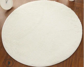 Diameter 60cm Коврик для гостиной/спальни Противоскользящий мягкий ковер современный коврик мягкий искусственный коврик из овчины Чехол для стула коврик для спальни - Цвет: Diameter 60cm