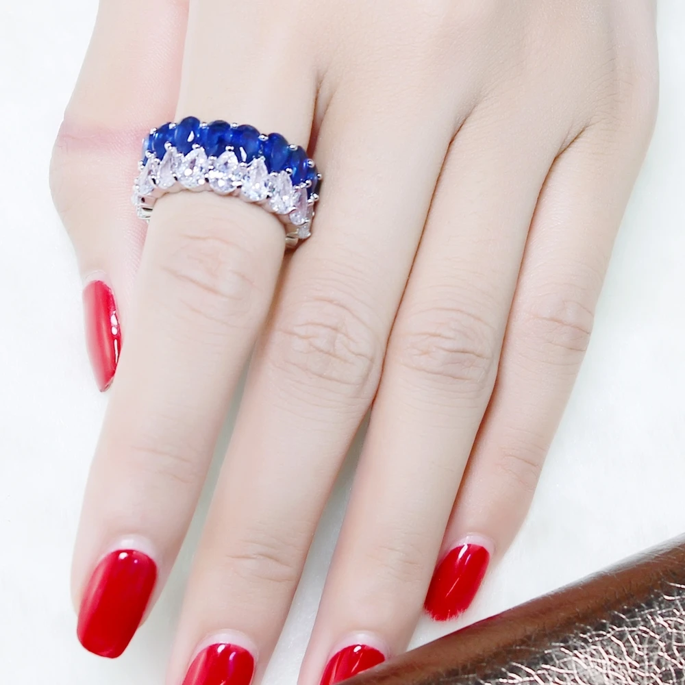Новое поступление модное медное кольцо с родиевым покрытием AAA cz Романтические Роскошные Кольца для женщин размер#6,#7,#8,#9