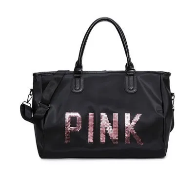 SNUGUG модные большие сумки через плечо для женщин водонепроницаемые розовые женские сумки для спортзала для фитнеса Оксфорд мужская спортивная сумка через плечо дорожная - Цвет: small black