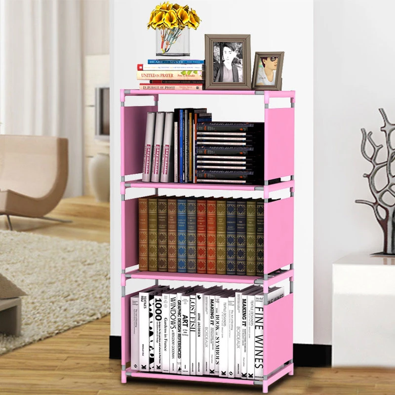 

Simple Shelf Storage Cabinet Korean Multifunctional Storage Bookcase Free Combination Bookshelf Multilayer Non-woven Bookshelf