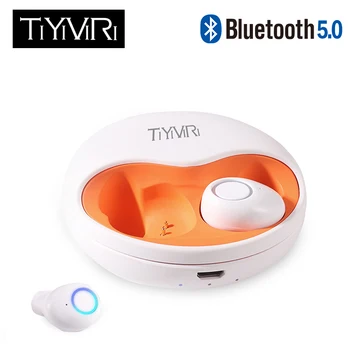 

TWS Bluetooth Earphones V5.0 Touch Control Wireless Headphone Stereo Bass Mini Wireless Earbuds with Dual Mic Volume Control