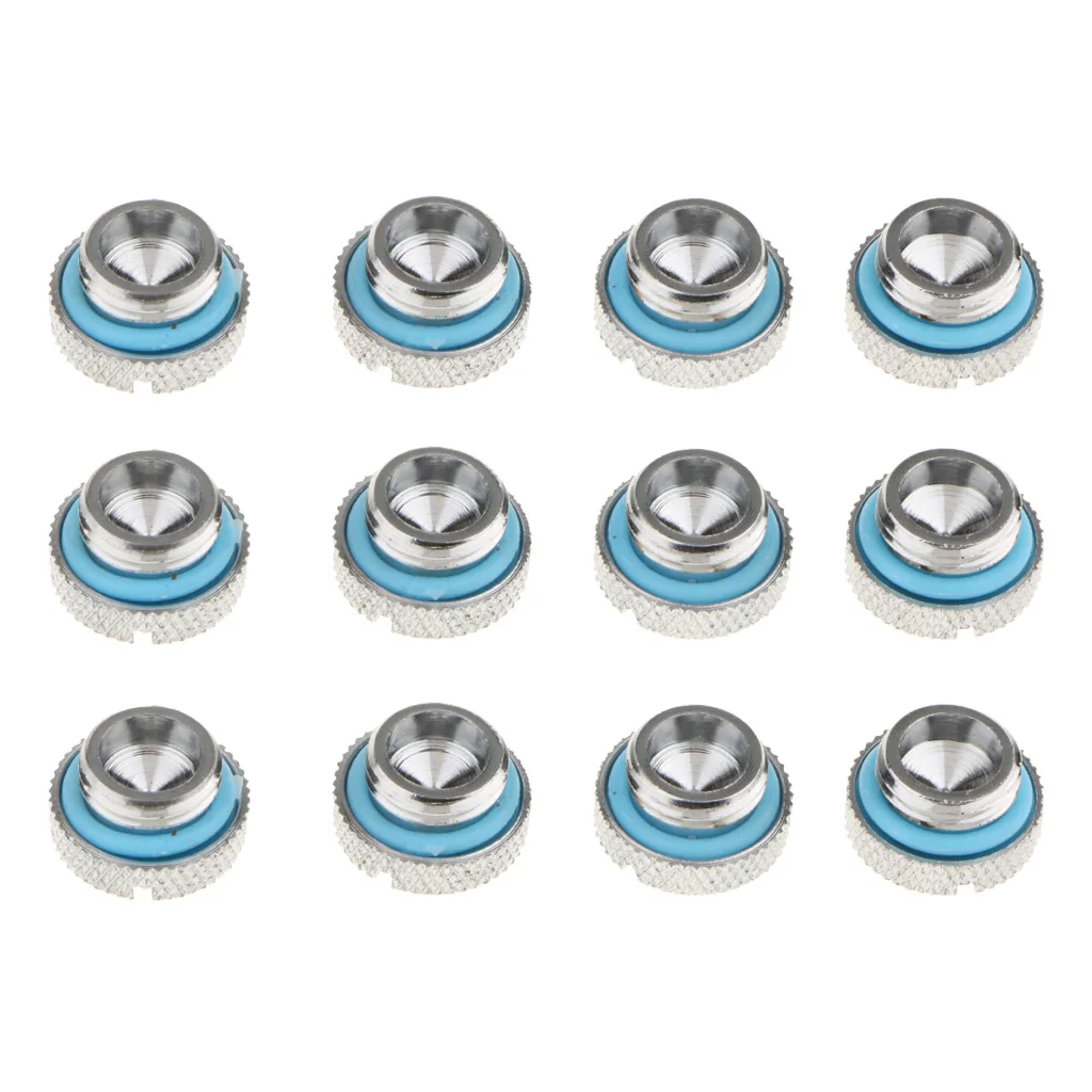 12Piece Silver Chrome Water Cooling G1/4 Plug Water Stop for Water Cooling