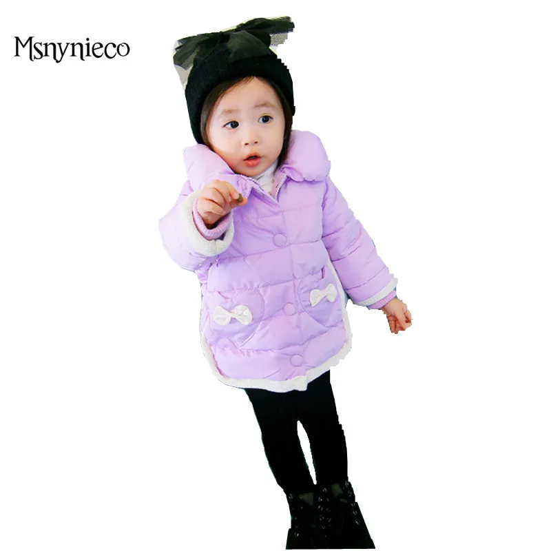 

Winter Girl Coat Cute Cotton Jackets for Girls Thicken Hooded Outerwear 2017 Fashion Toddler Baby Girl Clothes Children Clothing