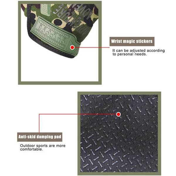 Перчатки для велоспорта, полный палец, спортивные, противоскользящие, гелевая подкладка, для мотоцикла, MTB, шоссейного велосипеда, для велосипеда, зимние, камуфляжные, армейские, зеленые, черные, перчатки