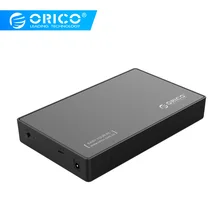 ORICO 3588C3 2,5/3,5 дюймовый корпус жесткого диска type-C с USB3.1, 12V адаптер питания с кабелем type C-USB-A-черный