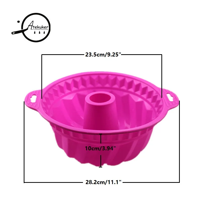 Atekuker, большая силиконовая форма для выпечки, сделай сам, лоток для торта, силиконовые формы, формы для выпечки, кондитерские инструменты, форма для выпечки
