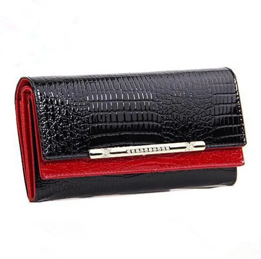 

New 2015 Crocodile Women Wallets Genuine Leather Designers Brands Women's Wallets Cowhide Wallet Lady Clutch Womens Purses