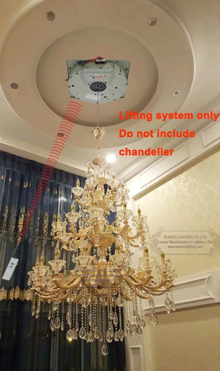 250kg 6m Chandelier Hoist Lighting Lifter Winch Light 150kg 6m Wall Switch Remote Control Hoist For Chandelier Electric Winch Light Lifting System Lighting