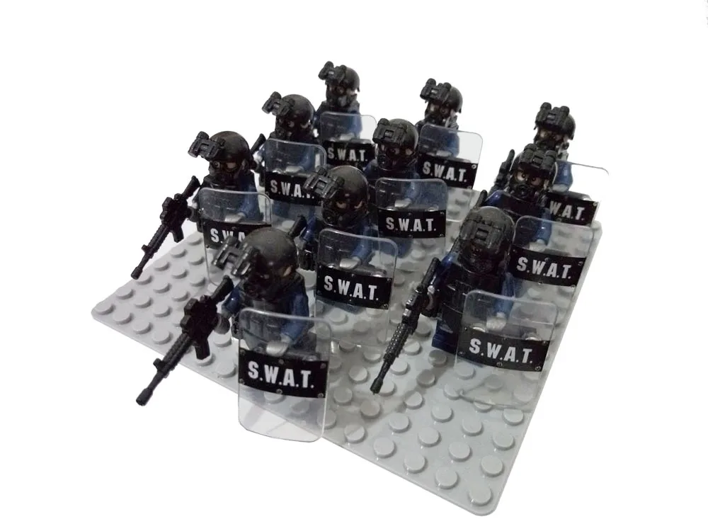 

10pcs SWAT Policeman Special Forces Army Camouflage Soldiers Assault Troops Building Block Brick