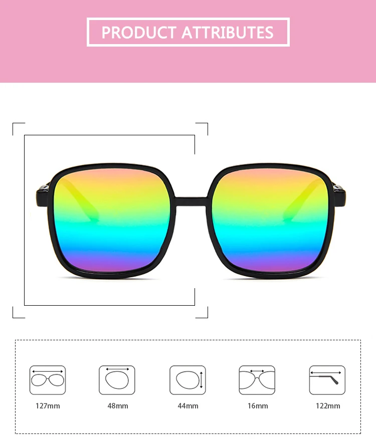 Longkeperer очки детские модные негабаритные Квадратные Солнцезащитные очки для мальчиков и девочек зеркальные линзы очки с крупной оправой дети Oculos UV400