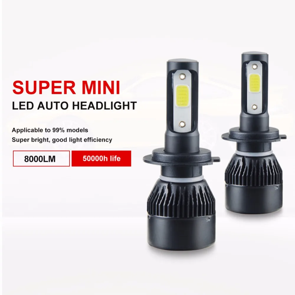 

Aceersun H7 H4 LED Bulb Car Headllight H4 H1 H11 9005 72W mini cob chip 12V 24V Auto Headlamp Lamps 8000LM 6500K 4300K Fog Light