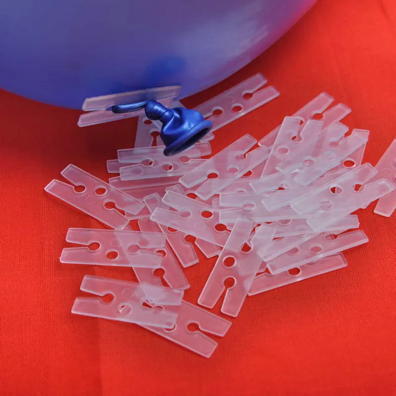 50PCS H Shaped Balloon Clips Plastic Sealing Latex Balloon Helium Hydrogen For Birthday Wedding