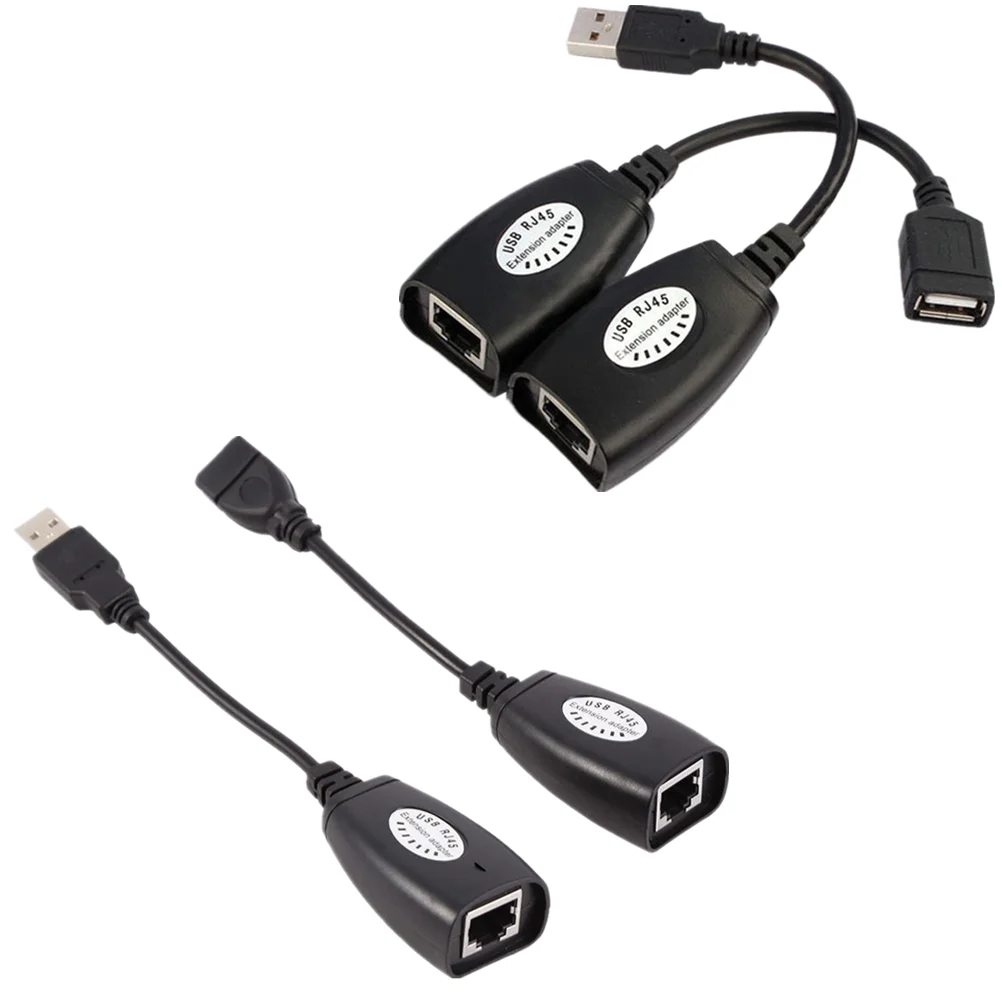 1 шт. Удлинительный кабель USB к RJ45 Ethernet удлинитель Cat5e/6 LAN адаптер через