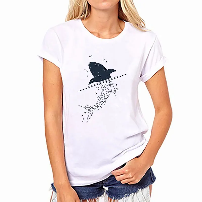 

Summer Fashion Geometric Animal Patterns Print T Shirt Women White O-Neck Gothic Women T-Shirt Tops Harajuku Tumblr Tee Shirt